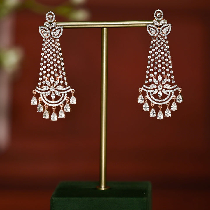 CZ Rose Gold Earrings