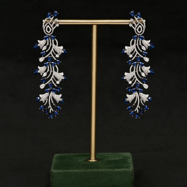 CZ White Gold Earrings