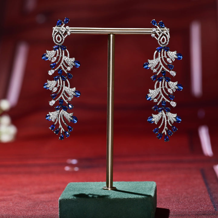 CZ White Gold Earrings