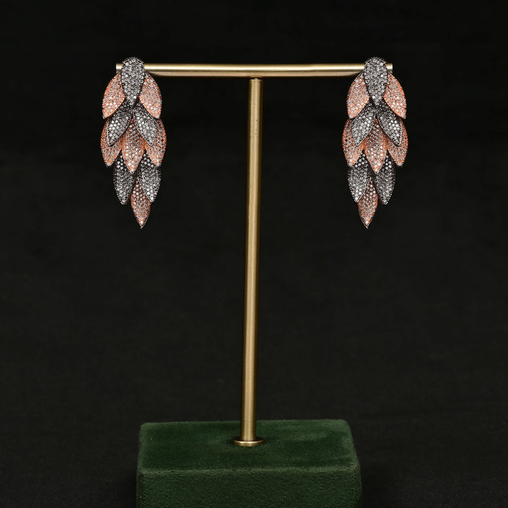 CZ White Gold Earrings