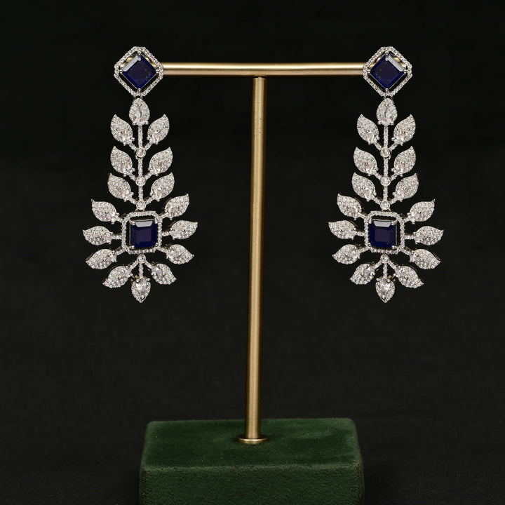 CZ White Gold Earrings