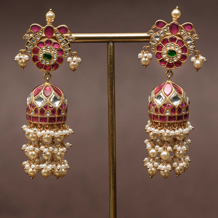 Kundan Jhumka Earrings