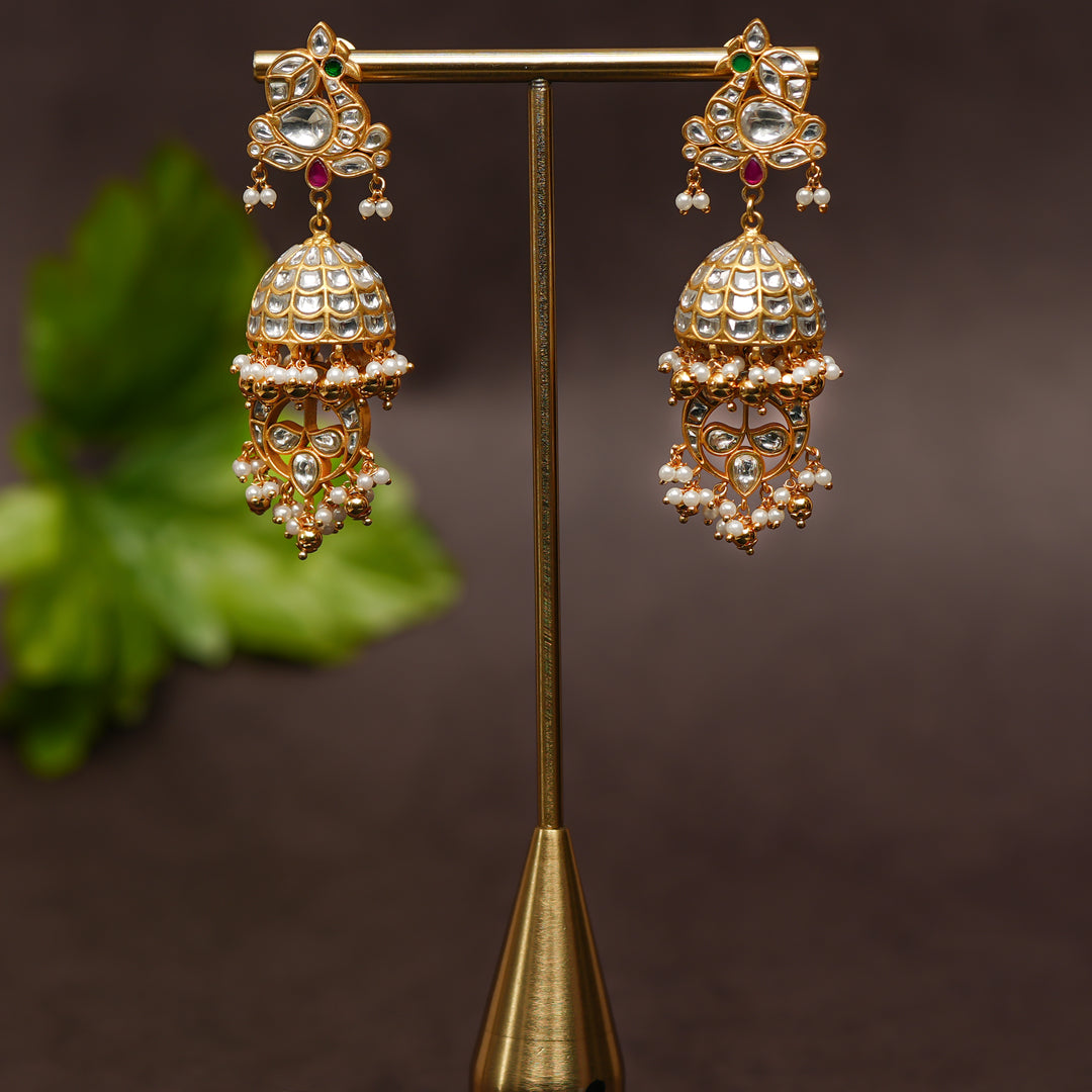 Kundan Jhumka Earrings