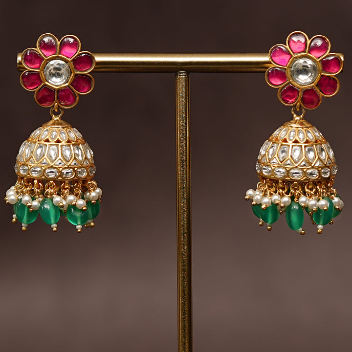Kundan Jhumka Earrings