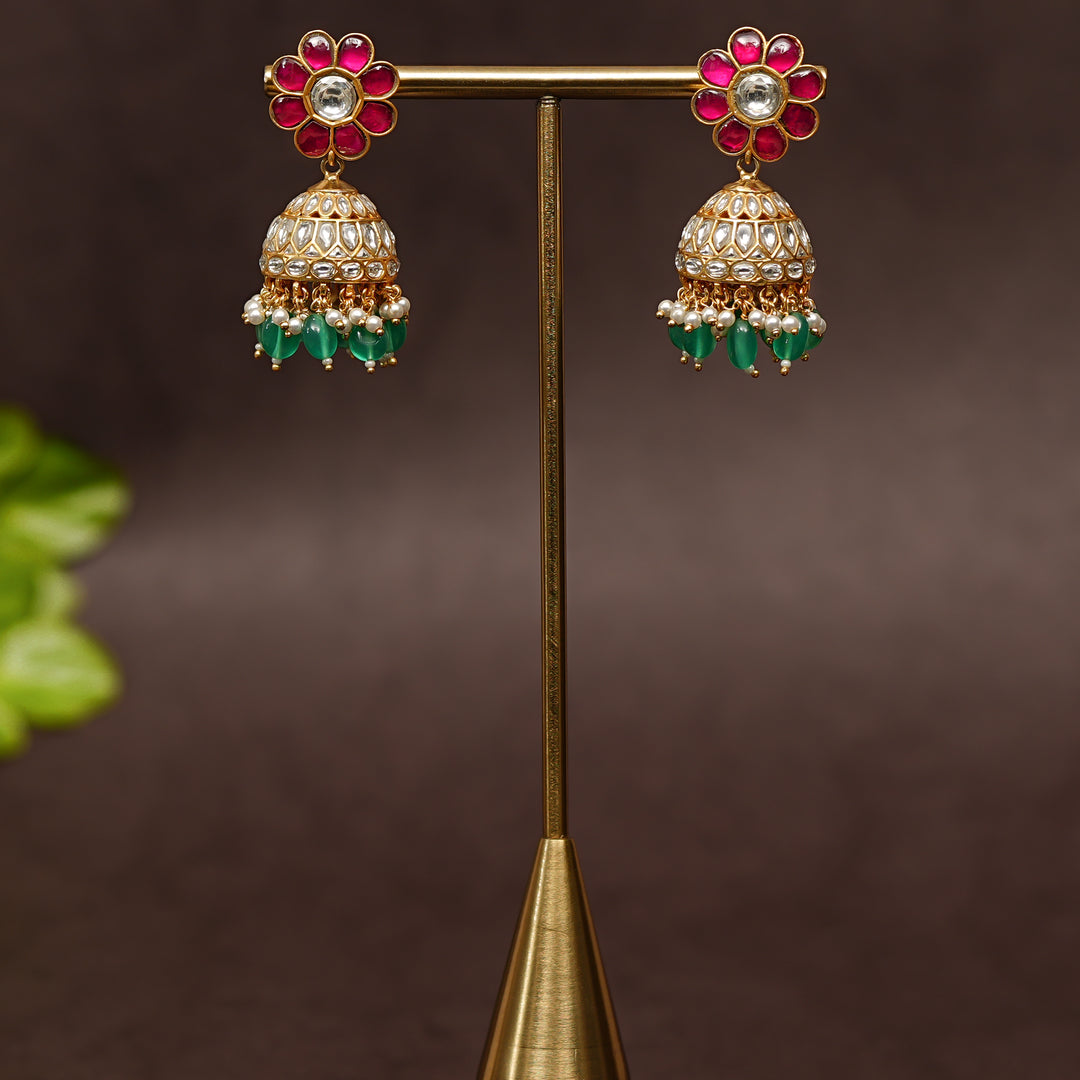 Kundan Jhumka Earrings