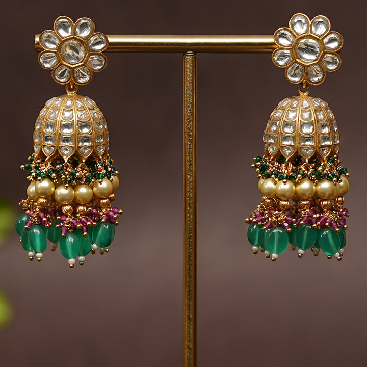 Kundan Jhumka Earrings