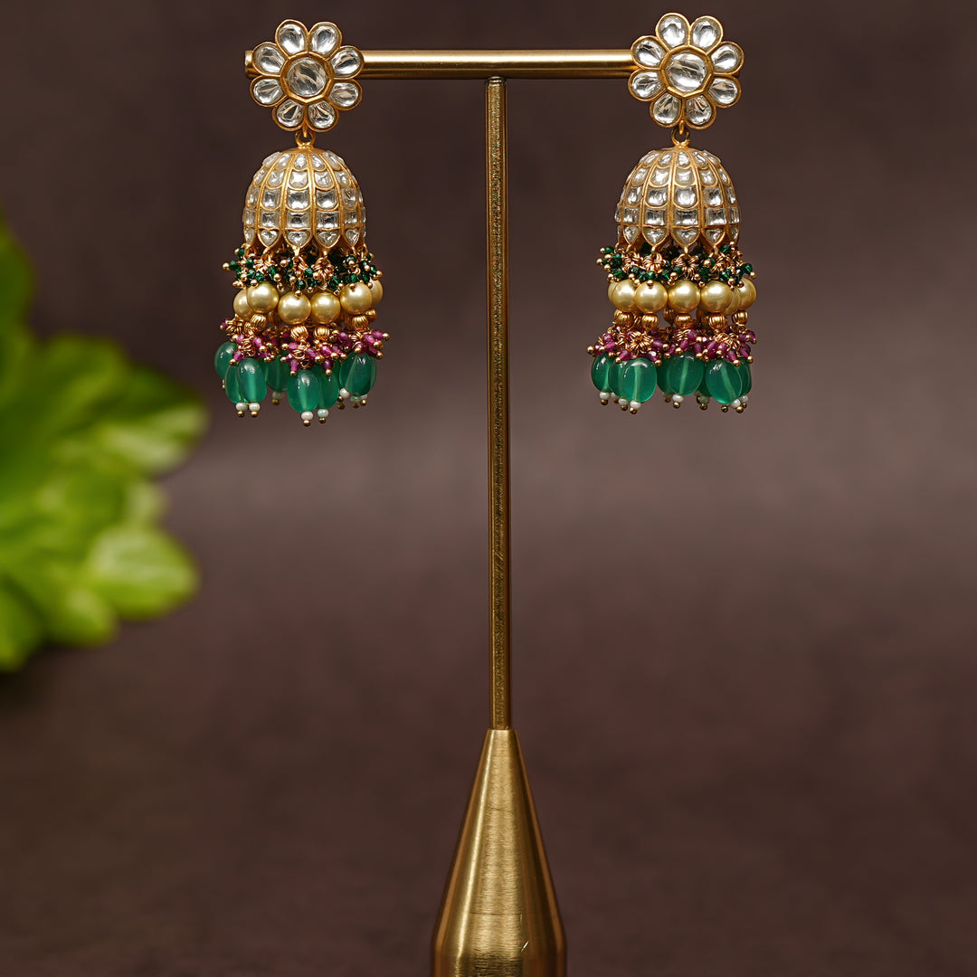 Kundan Jhumka Earrings