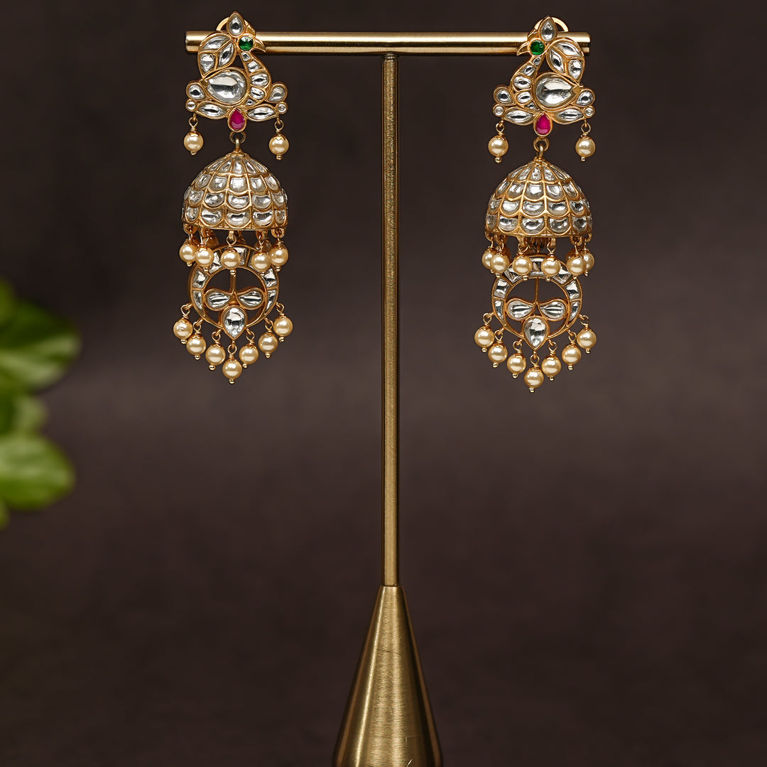 Kundan Jhumka Earrings