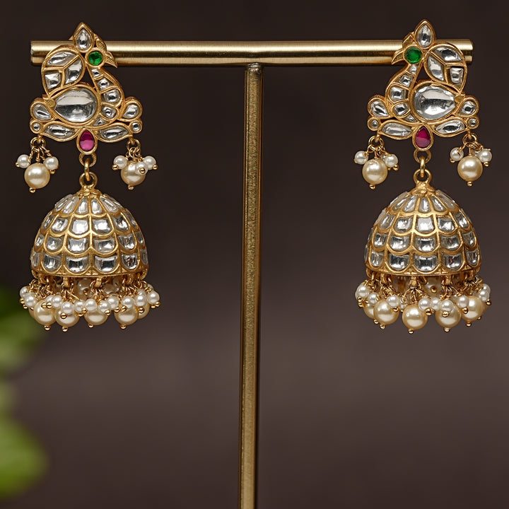 Kundan Jhumka Earrings