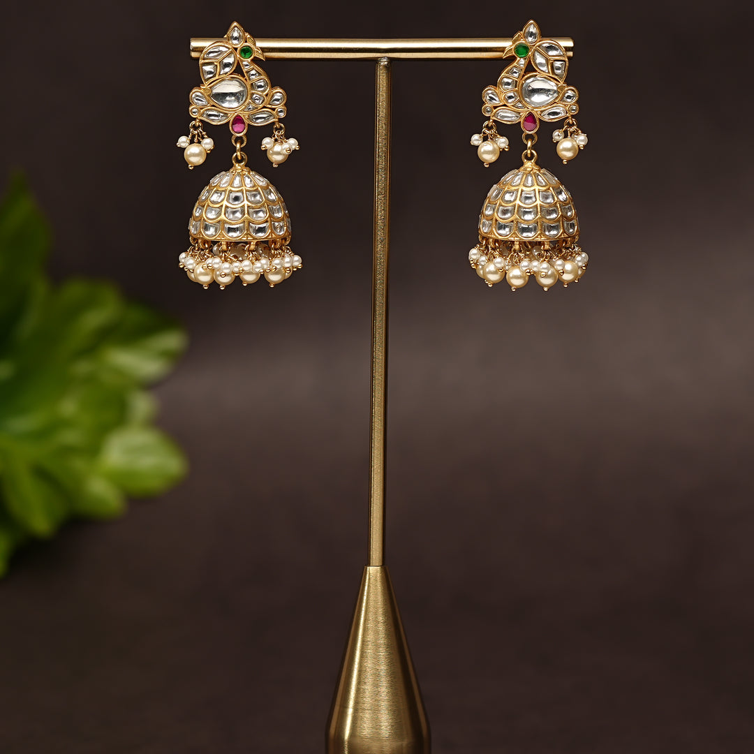 Kundan Jhumka Earrings