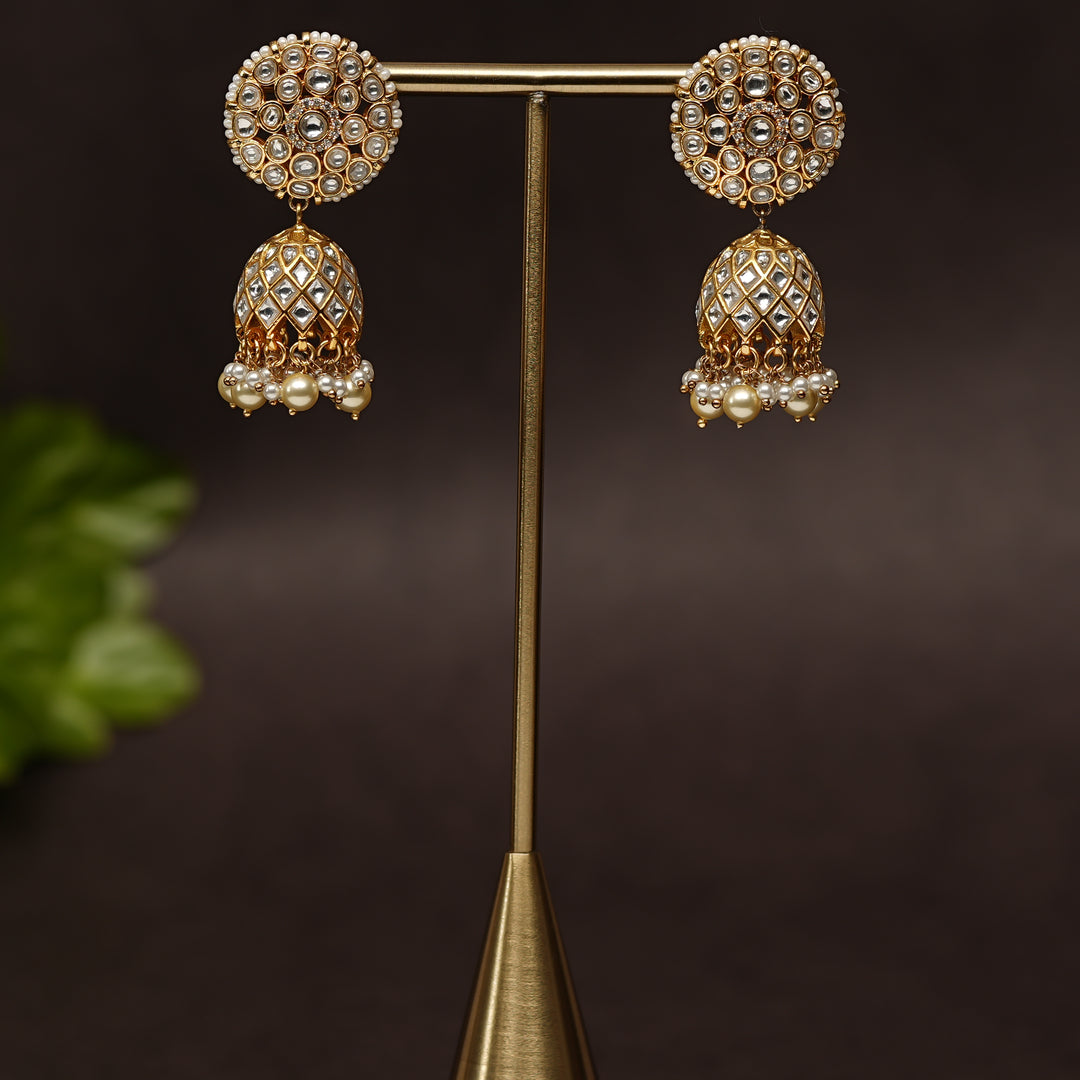 Kundan Jhumka Earrings