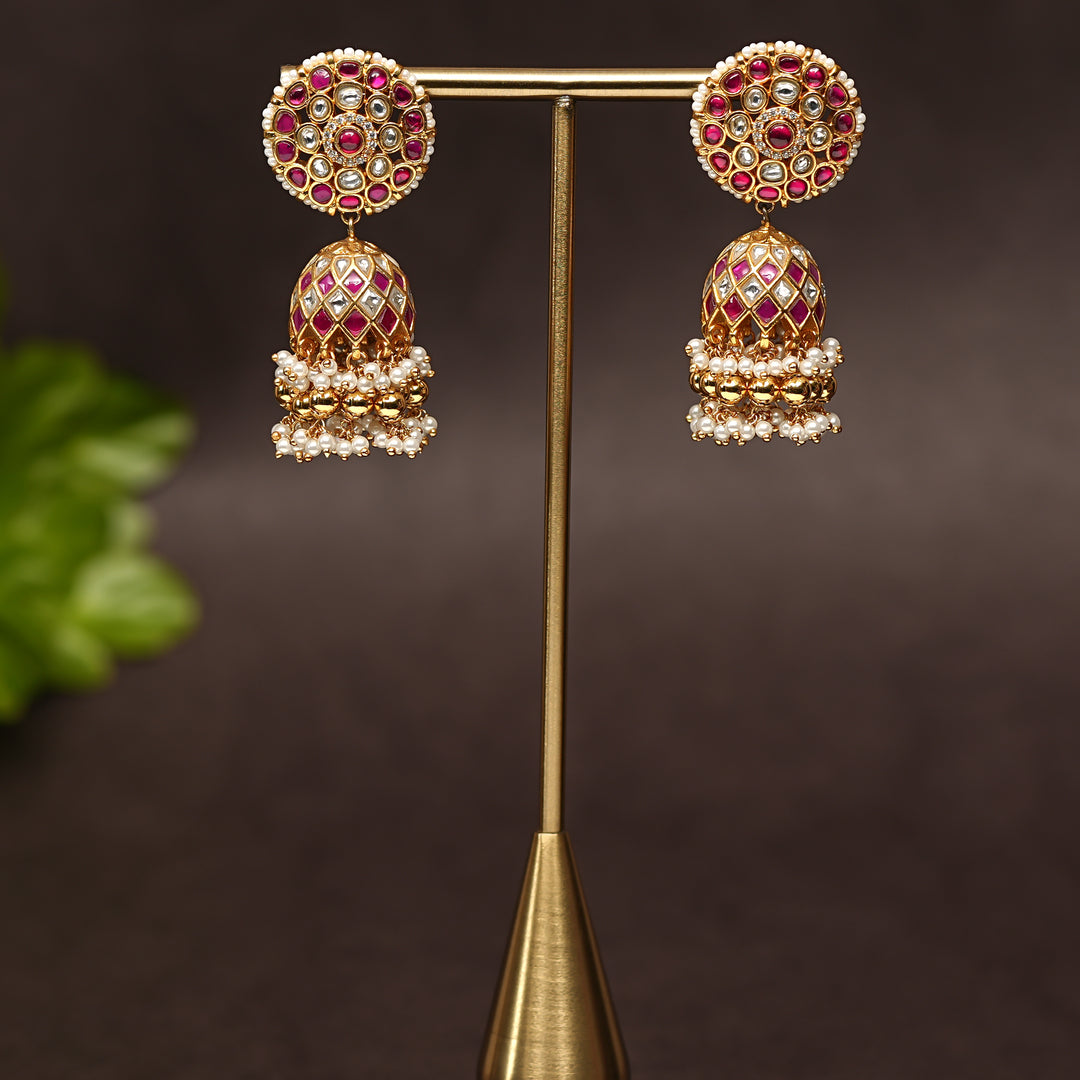 Kundan Jhumka Earrings