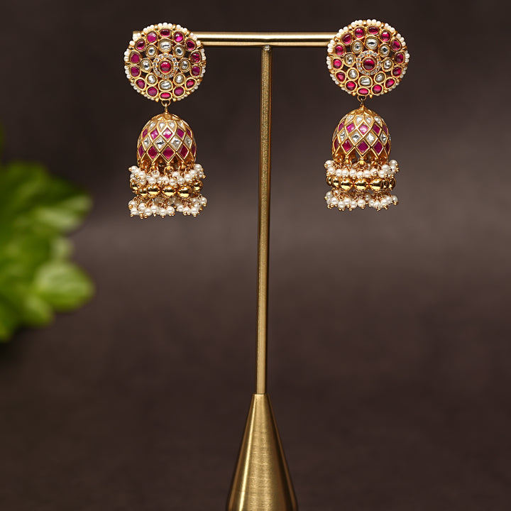 Kundan Jhumka Earrings