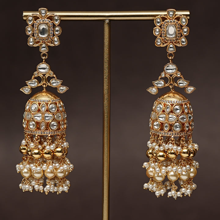Kundan Jhumka Earrings