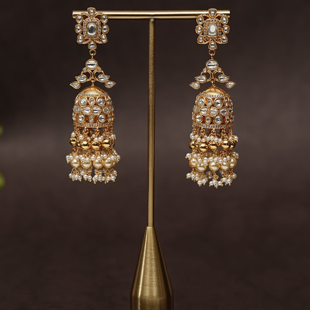 Kundan Jhumka Earrings