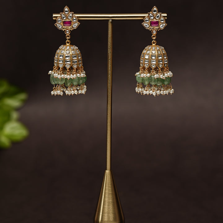 Kundan Jhumka Earrings