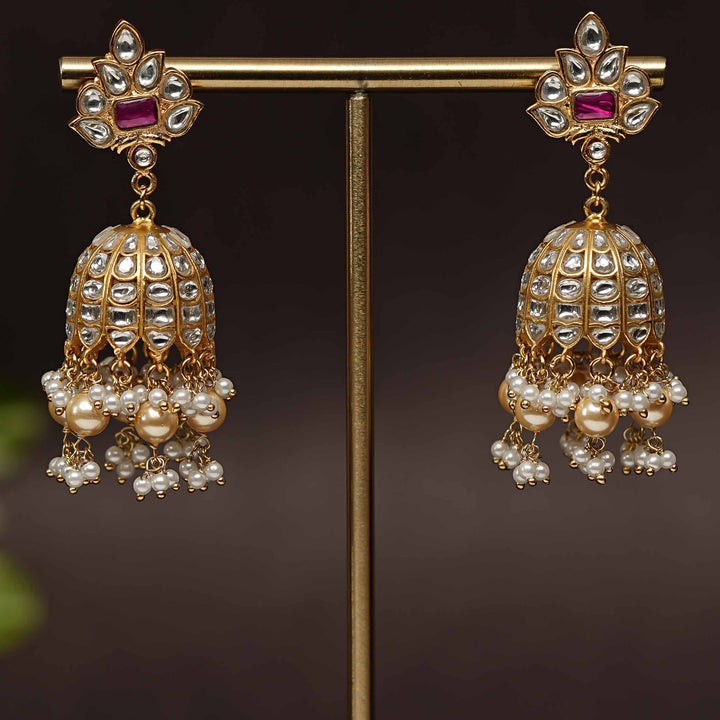 Kundan Jhumka Earrings