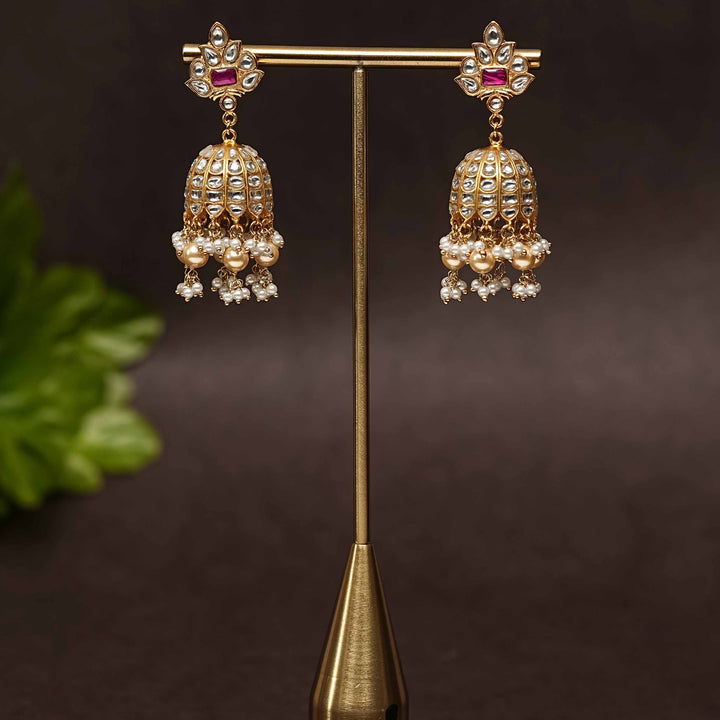 Kundan Jhumka Earrings