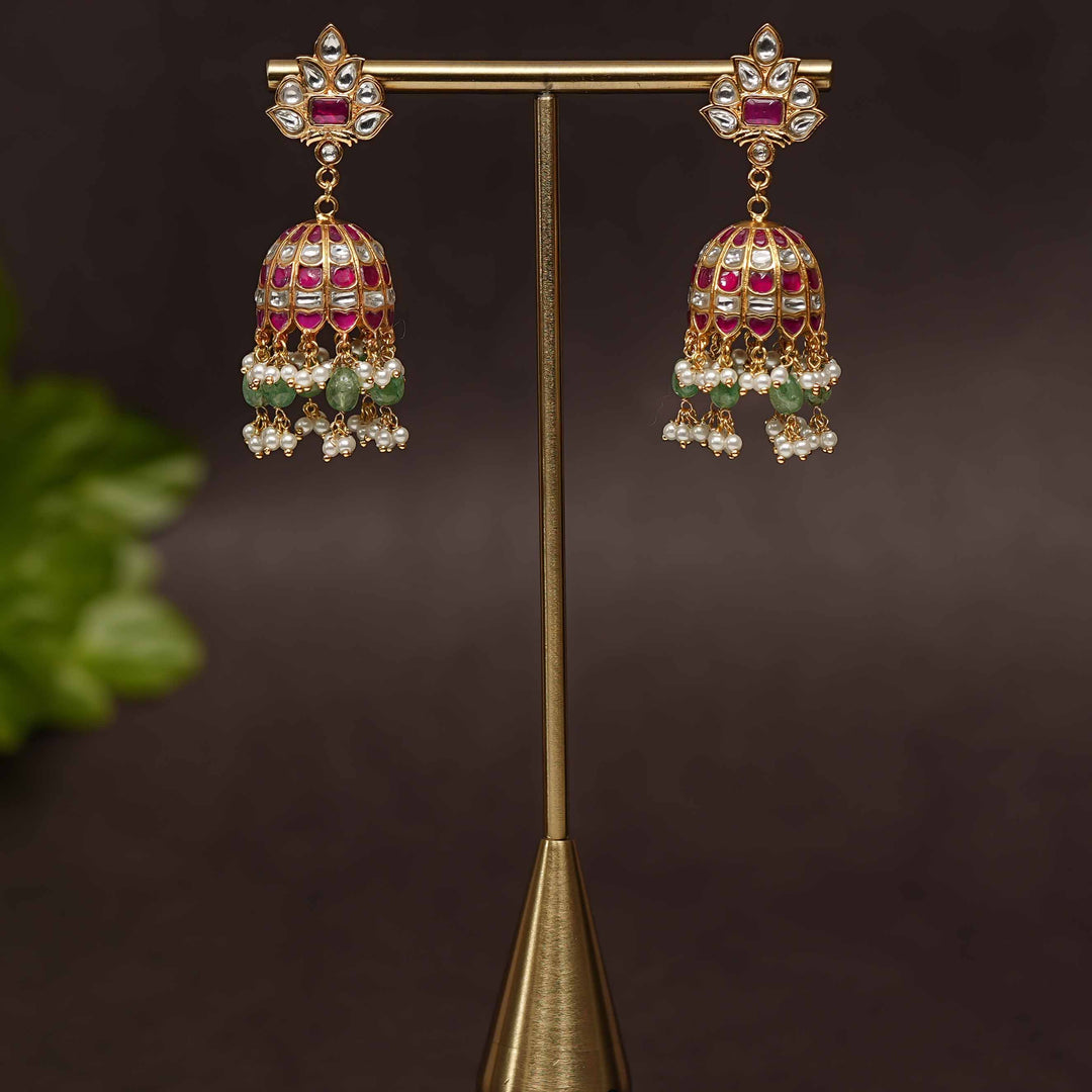 Kundan Jhumka Earrings