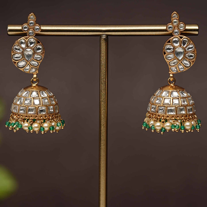 Kundan Jhumka Earrings