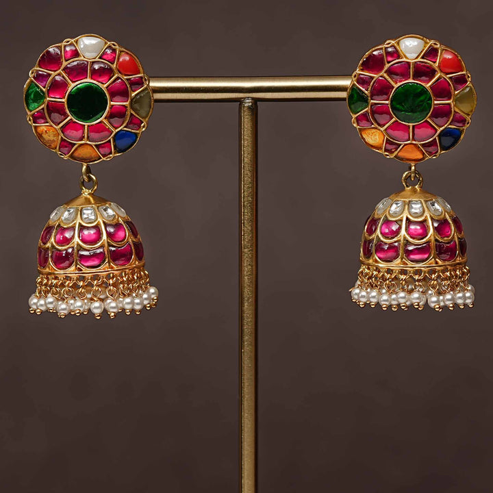Kundan Jhumka Earrings