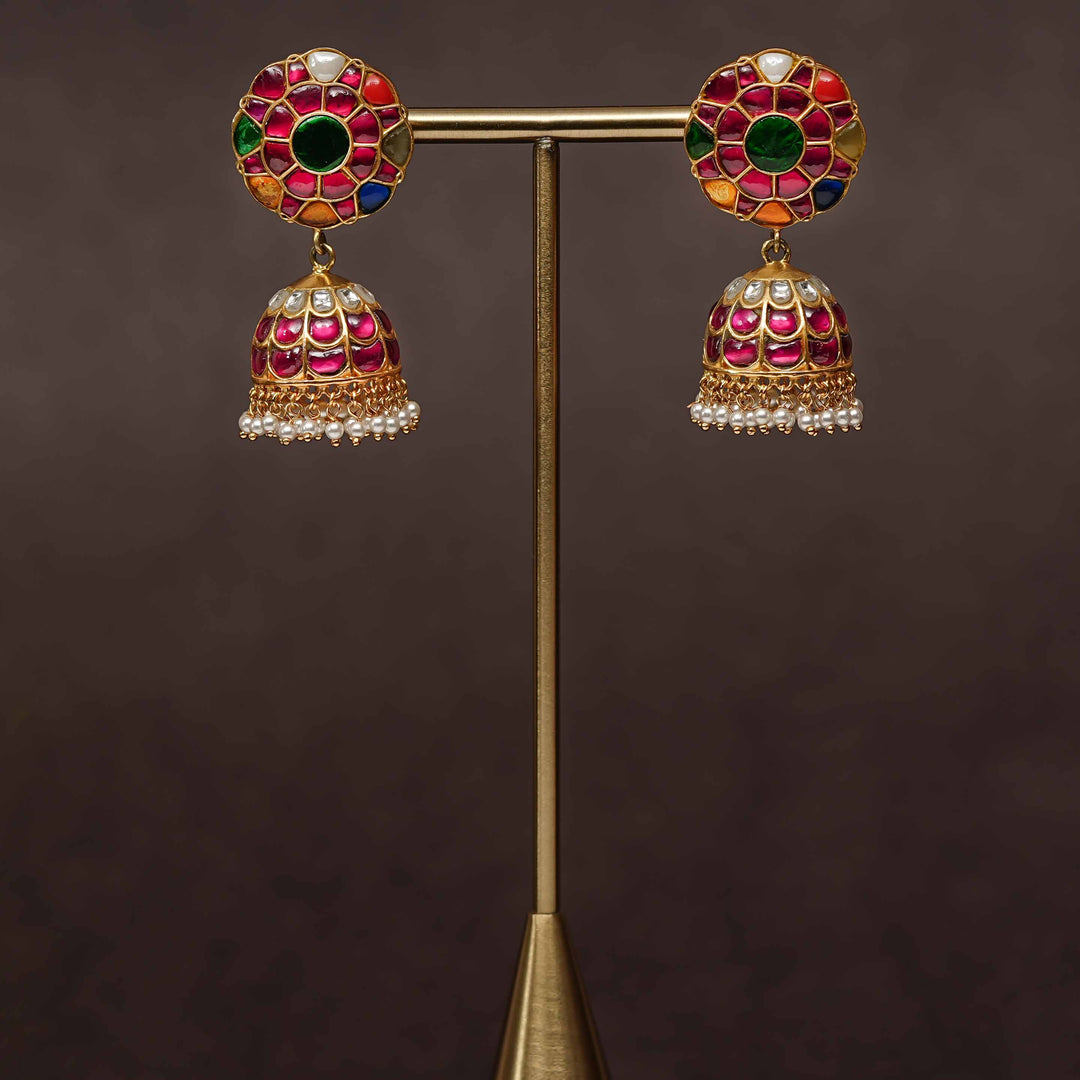Kundan Jhumka Earrings