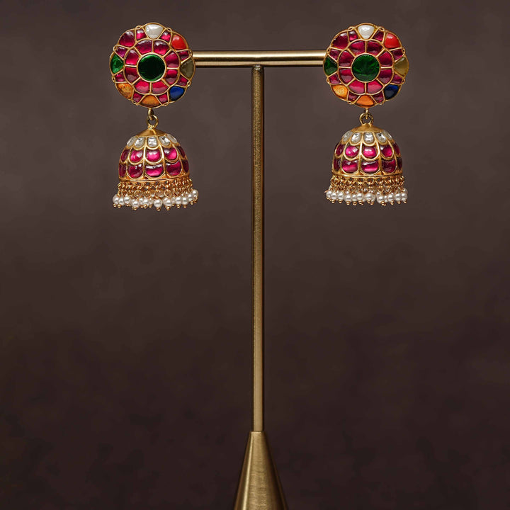 Kundan Jhumka Earrings