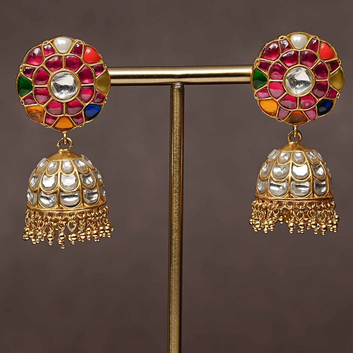 Kundan Jhumka Earrings