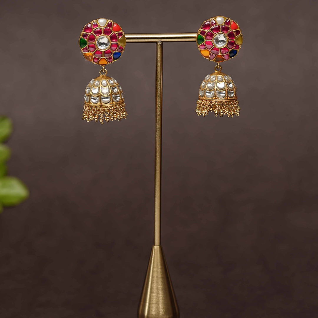 Kundan Jhumka Earrings