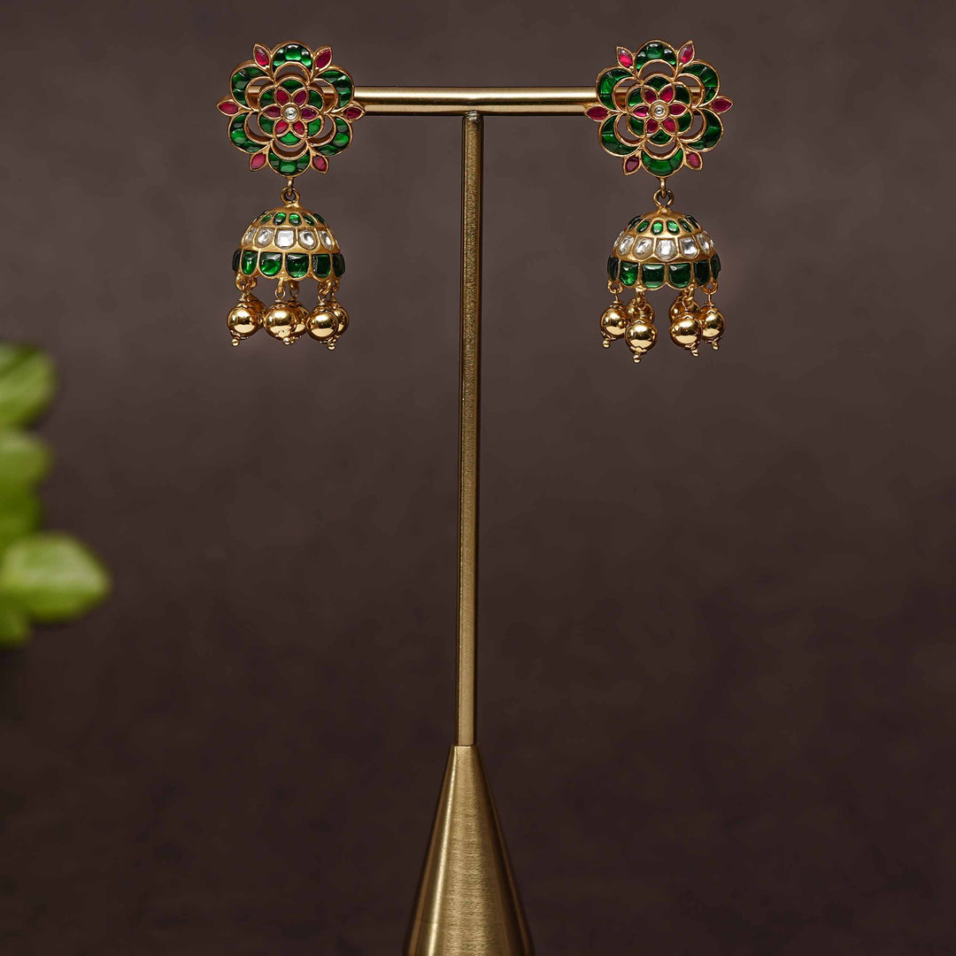 Kundan Jhumka Earrings