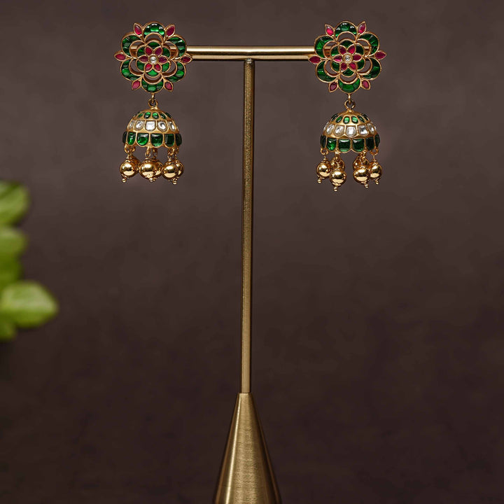 Kundan Jhumka Earrings