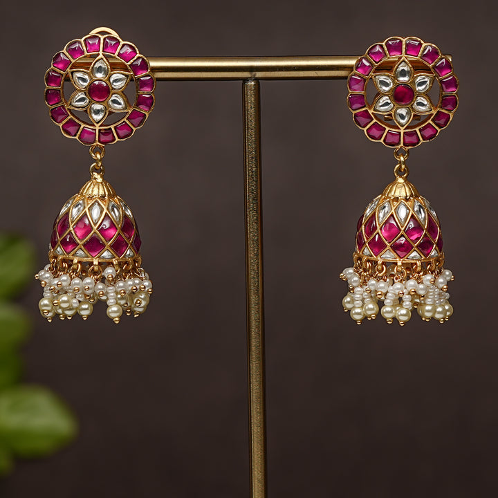Kundan Jhumka Earrings