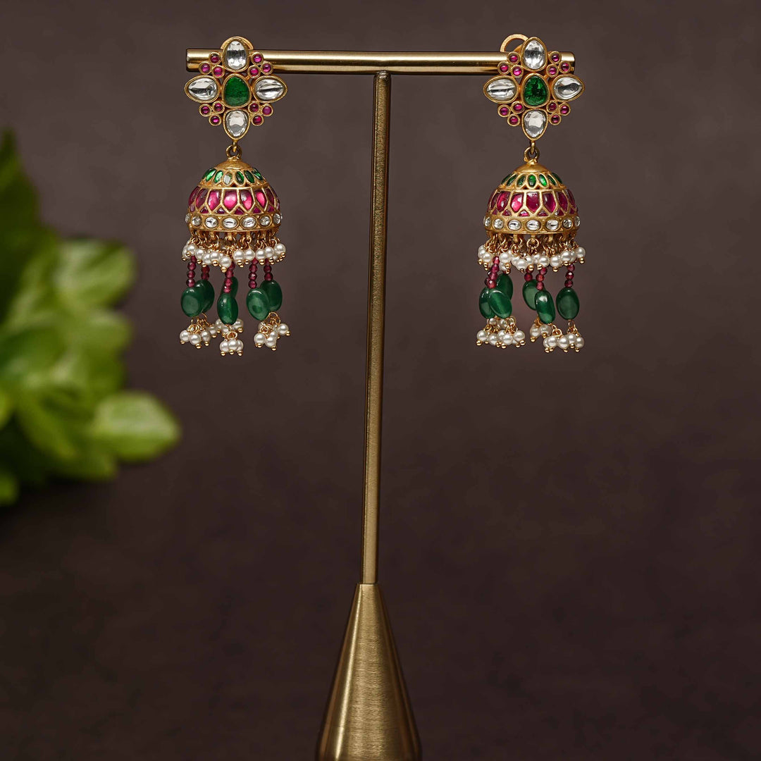 Kundan Jhumka Earrings