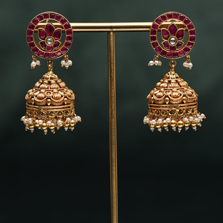 Kundan Jhumka Earrings
