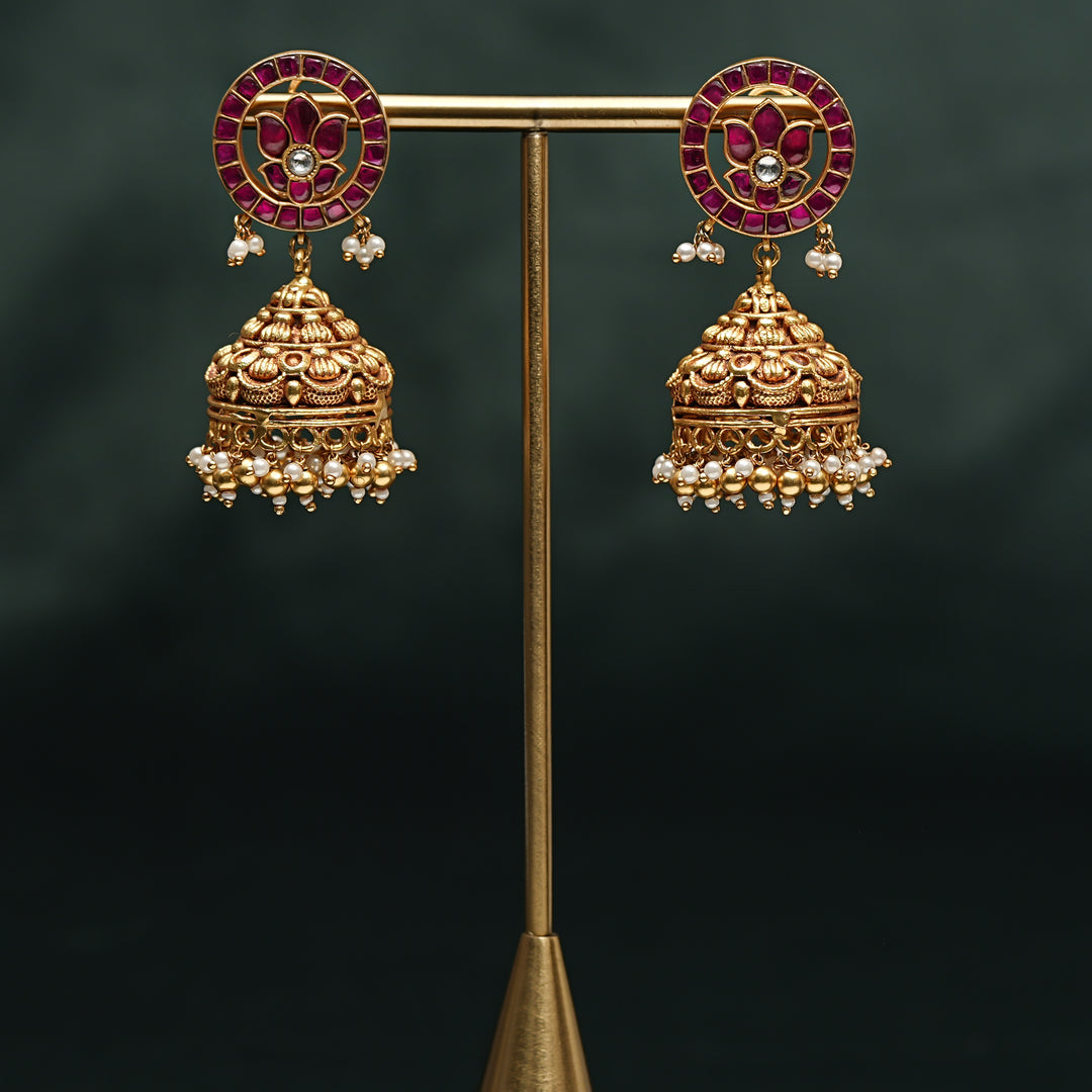 Kundan Jhumka Earrings