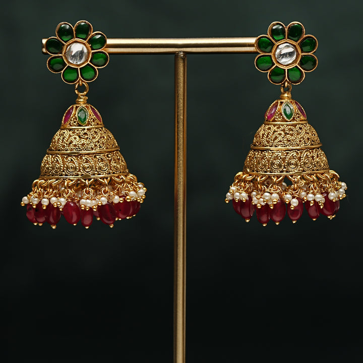Kundan Jhumka Earrings