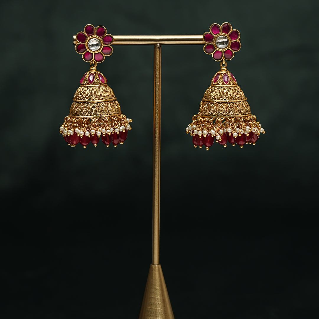 Kundan Jhumka Earrings