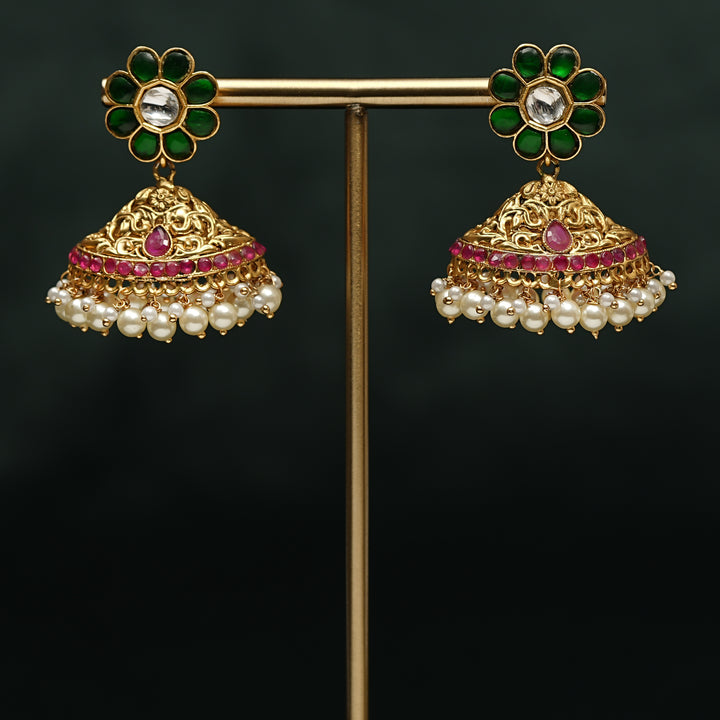 Kundan Jhumka Earrings