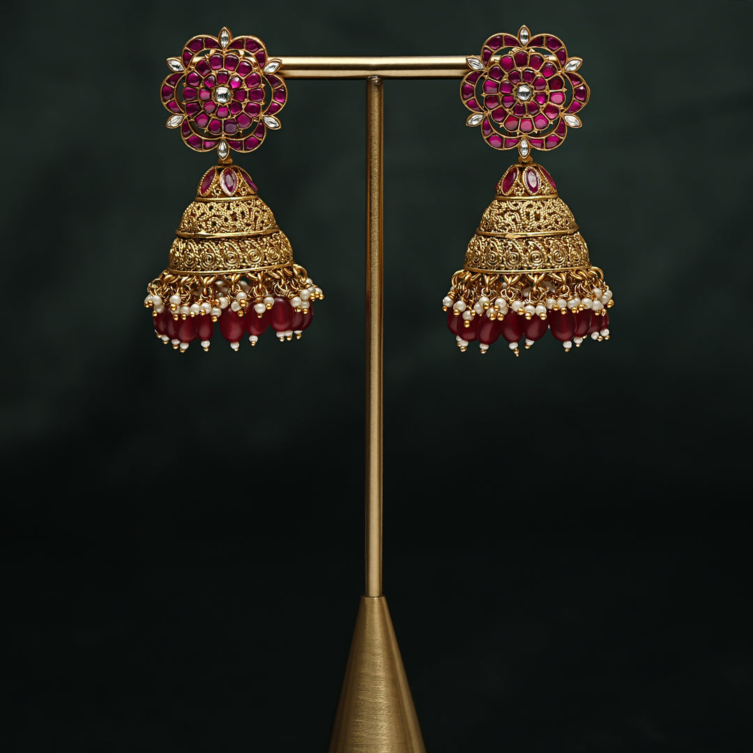 Kundan Jhumka Earrings