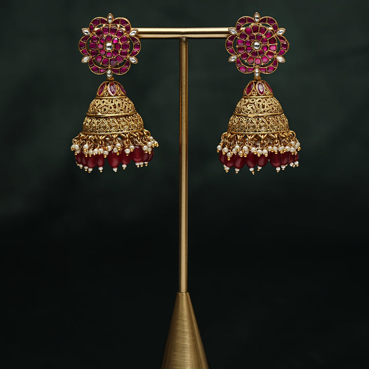 Kundan Jhumka Earrings