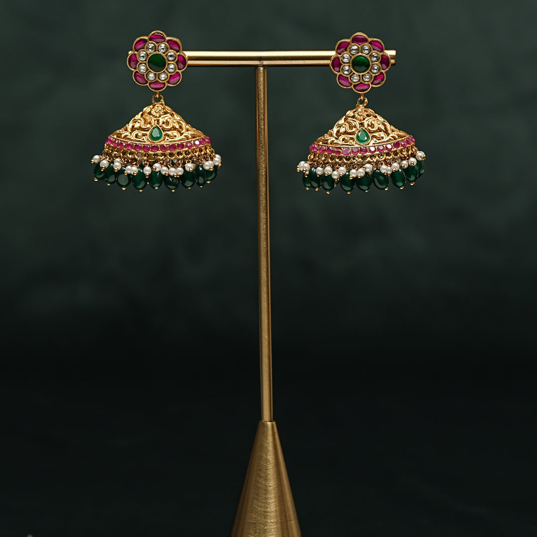 Kundan Jhumka Earrings