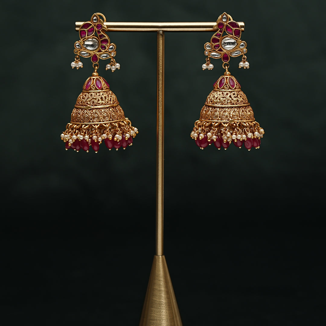 Kundan Jhumka Earrings