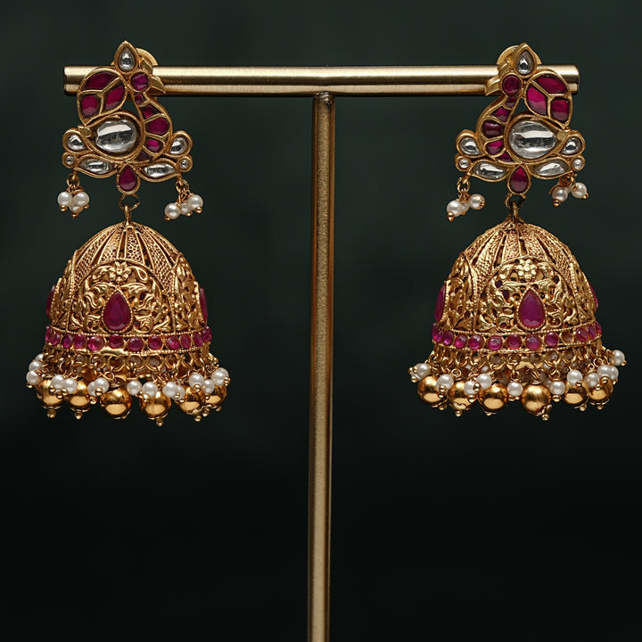 Kundan Jhumka Earrings