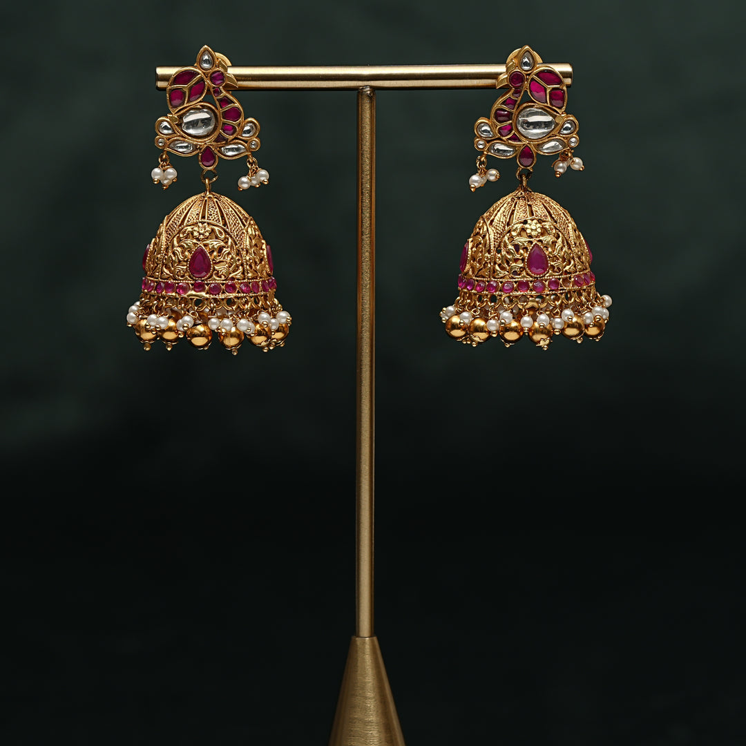 Kundan Jhumka Earrings