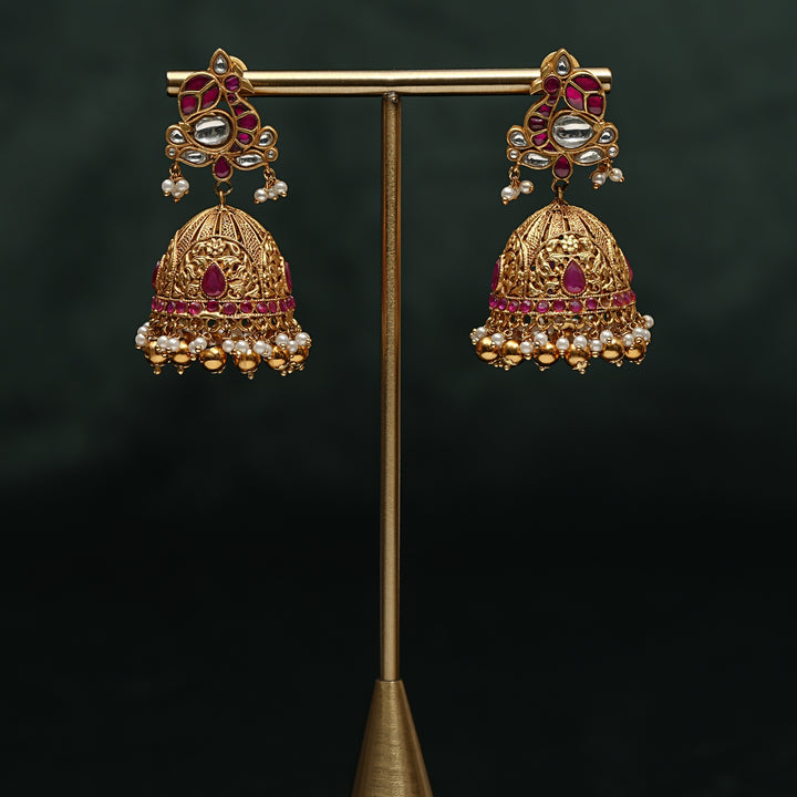 Kundan Jhumka Earrings