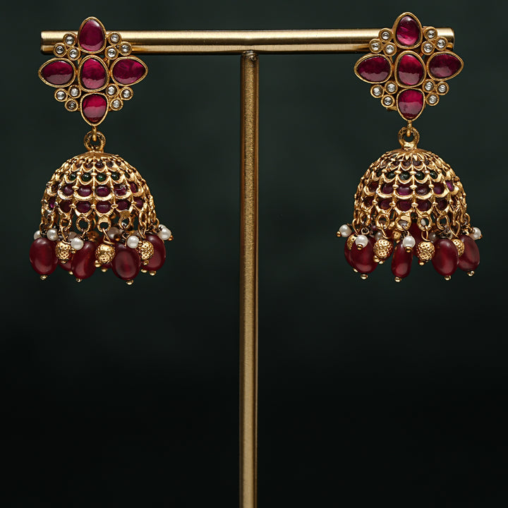 Kundan Jhumka Earrings