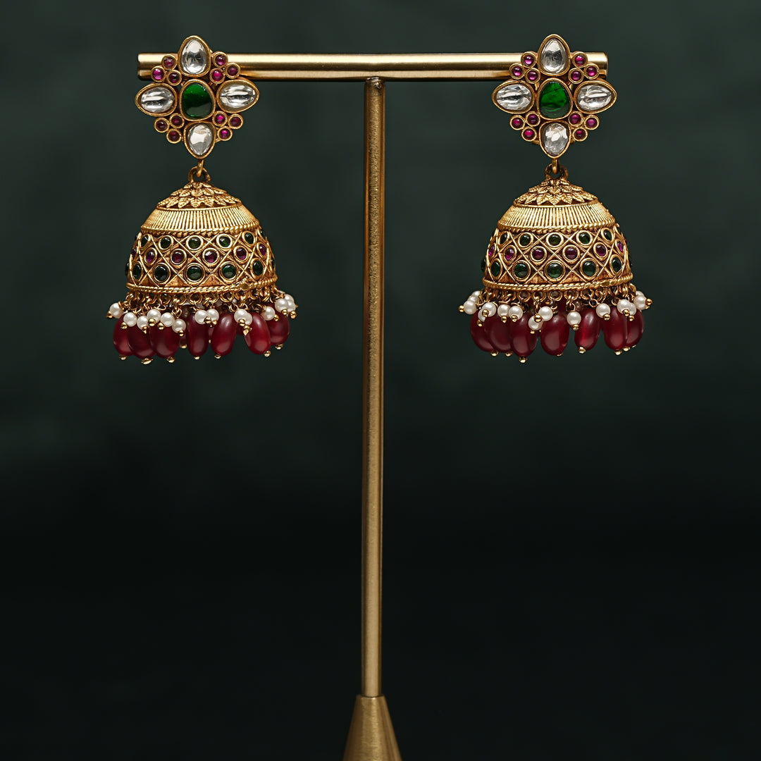 Kundan Jhumka Earrings