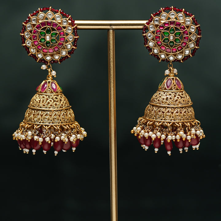 Kundan Jhumka Earrings