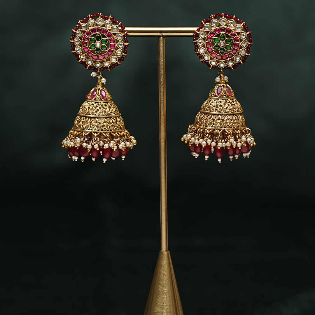 Kundan Jhumka Earrings