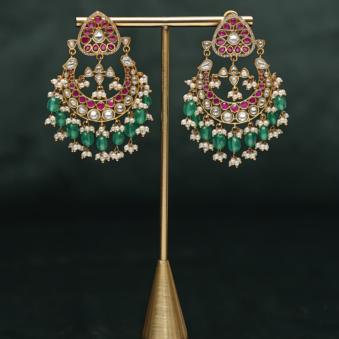 Kundan Chandbali Earrings